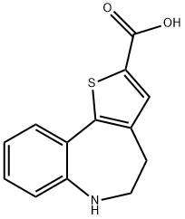 5,6-二氢-4H-噻吩并[3,2-D][1]苯氮杂卓-2-羧酸 结构式