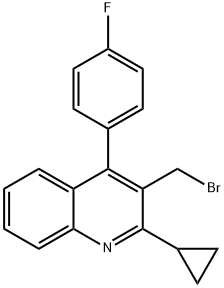 3-溴甲基-2-环丙基-4-(4'-氟苯基)喹啉 结构式
