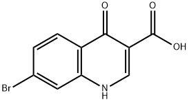 7-溴-4-氧代-1,4-二氢喹啉-3-羧酸 结构式