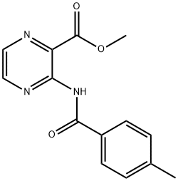 3-[(4-Methylbenzoyl)amino]pyrazine-2-carboxylic acid methyl ester 结构式