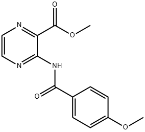 3-[(4-Methoxybenzoyl)amino]pyrazine-2-carboxylic acid methyl ester 结构式