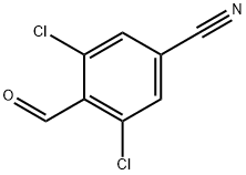 4-氰基-2,6-二氯苯甲醛 结构式