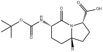 (3S,6S,8AS)-6-((叔丁氧羰基)氨基)-5-氧代八氢吲哚-3-羧酸 结构式