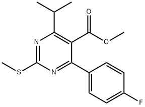 Methyl 4-(4-Fluorophenyl)-6-isopropyl-2-(methylthio)pyrimidine-5-carboxylate 结构式