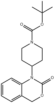 N-BOC-1-(4-哌啶基)-1,2-二氢-4H-3,1-苯并噁嗪-2-酮 结构式