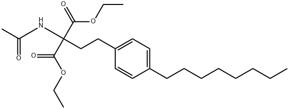 二乙基2-乙酰胺基-2-(4-辛基苯乙基)丙二酸酯 结构式