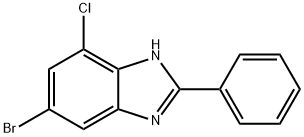 5-Bromo-7-chloro-2-phenyl-1H-benzoimidazole 结构式