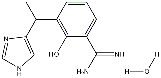 Benzenecarboximidamide, 2-hydroxy-3-(1-(1H-imidazol-4-yl)ethyl)-, hydrate, (-)- 结构式