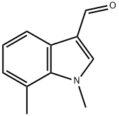 1,7-二甲基-1H-吲哚-3-甲醛 结构式