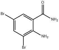 2-氨基-3,5-二溴苯甲酰胺 结构式