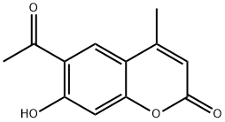 6-乙酰-7-羟基-4-甲基-苯并吡喃-2-酮 结构式