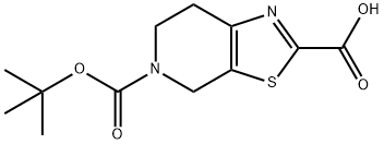 5-BOC-4,5,6,7-四氢噻唑并[5,4-C]吡啶-2-甲酸 结构式