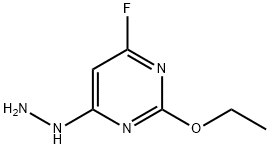 2-乙氧基-4-氟-6-肼基嘧啶 结构式