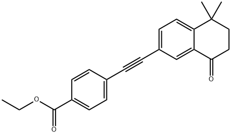 4-[2-(5,6,7,8-Tetrahydro-5,5-dimethyl-8-oxo-2-naphthalenyl)ethynyl]benzoic Acid Ethyl Ester 结构式