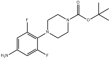 tert-butyl 4-(4-amino-2,6-difluorophenyl)piperazine-1-carboxylate 结构式