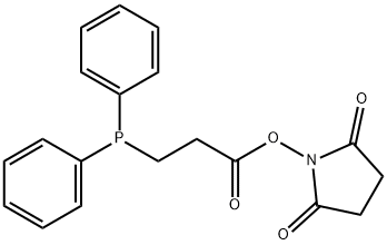 2,5-二氧吡咯烷-1-基3-(二苯基膦基)丙酸酯 结构式