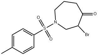 1-对甲苯磺酰基-3-溴-氮杂环庚烷-4-酮 结构式