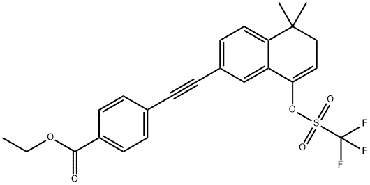 4-[2-[5,6-Dihydro-5,5-dimethyl-8-[[(trifluoromethyl)sulfonyl]oxy]-2-naphthalenyl]ethynyl]benzoic Acid Ethyl Ester 结构式