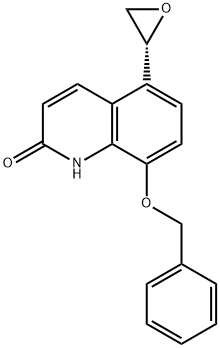 5-(2R)-2-环氧乙烷基-8-苄氧基-2(1H)-喹啉酮 结构式