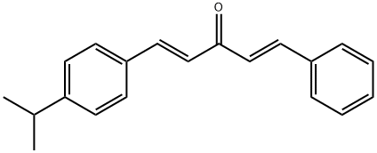 (E,E)-1-[4-(1-甲基乙基)苯基]-5-苯基-1,4-戊二烯-3-酮 结构式