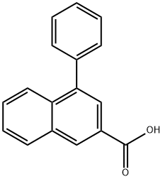 4-Phenylnaphthalene-2-carboxylic acid 结构式