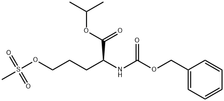 5-甲磺酰氧基-N-苄氧羰基-L-正缬氨酸异丙酯 结构式