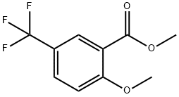 2-甲氧基-5-(三氟甲基)苯甲酸甲酯 结构式