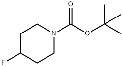 1-叔丁氧羰基-4-氟哌啶 结构式