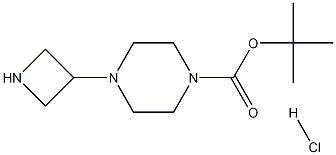 tert-butyl 4-(azetidin-3-yl)piperazine-1-carboxylate hydrochloride 结构式