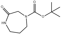 3-氧代-1,4-二氮杂环庚烷-1-甲酸叔丁酯 结构式
