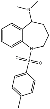 2,3,4,5-四氢-N,N-二甲基-1-(4-甲基苯磺酰基)-1H-1-苯并氮杂卓-5-胺 结构式