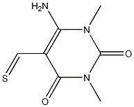 6-氨基-1,3-二甲基-2,4-二氧代-1,2,3,4-四氢嘧啶-5-甲硫醛 结构式