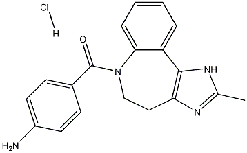 (4-氨基苯基)(4,5-二氢-2-甲基咪唑并[4,5-D][1]苯并氮杂卓-6(1H)-基)甲酮盐酸盐 结构式