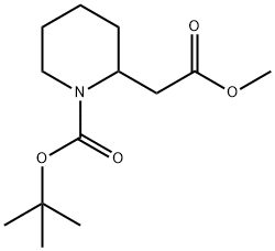 N-BOC-2-哌啶乙酸甲酯 结构式