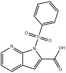 1-苯磺酰基-1H-吡咯并[2,3-B]吡啶-2-羧酸 结构式