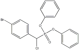 ((4-溴苯基)氯甲基)膦酸二苯酯 结构式