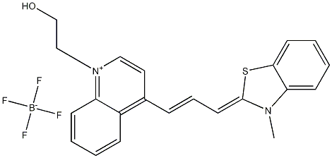 1-(2-羟乙基)-4-[3-(3-甲基-2(3H)-苯并噻唑亚基)-1-丙烯基]喹啉四氟硼酸盐 结构式