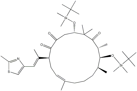 (4S,7R,8S,9S,13Z,16S)-4,8-Bis-{[tert-butyl(dimethyl)silyl]oxy}-5,5,7,9,13-pentamethyl-16-[(E)-1-methyl-2-(2-methyl-1,3-thiazol-4-yl)ethenyl]oxocyclohexadec-13-ene-2,6-dione 结构式