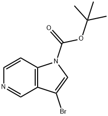 3-溴-1H-吡咯并[3,2-C]吡啶-1-甲酸叔丁酯 结构式