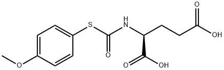 N-[[(4-甲氧基苯基)硫]羰基]-L-谷氨酸 结构式