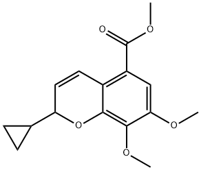 2-环丙基-7,8-二甲氧基-2H-苯并吡喃-5-甲酸甲酯 结构式