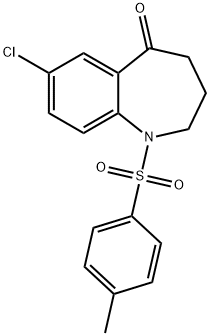 7-氯-5-氧代-1-对甲苯磺酰基-2,3,4,5-四氢-1H-苯并氮杂卓 结构式