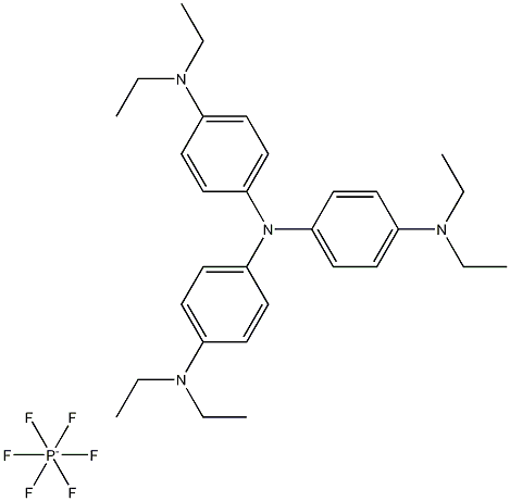 N,N-双[4-(二乙基氨基)苯基]-N',N'-二乙基-1,4-苯二胺六氟磷酸盐 结构式