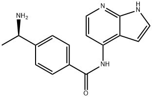 (R)-4-(1-氨基乙基)-N-1H-吡咯并[2,3-B]吡啶-4-基苯甲酰胺 结构式