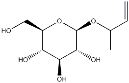 1-甲基-2-丙烯基 BETA-D-吡喃葡萄糖苷 结构式