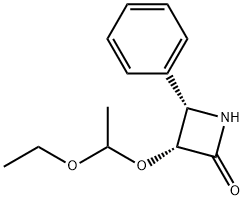 (3R,4S)-3-(1-乙氧基乙氧基)-4-苯基-2-氮杂环丁酮 结构式