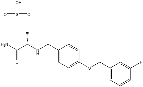 甲磺酸沙芬酰胺 结构式