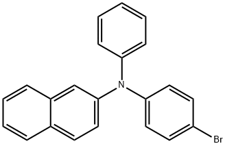 N-(4-溴苯基)-N-苯基-2-萘胺 结构式