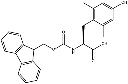 N-芴甲氧羰基-2,6-二甲基-L-酪氨酸 结构式