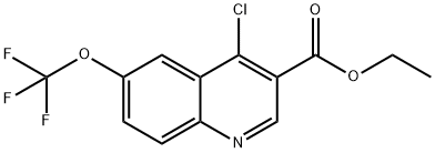 4-氯-6-(三氟甲氧基)喹啉-3-羧酸乙酯 结构式